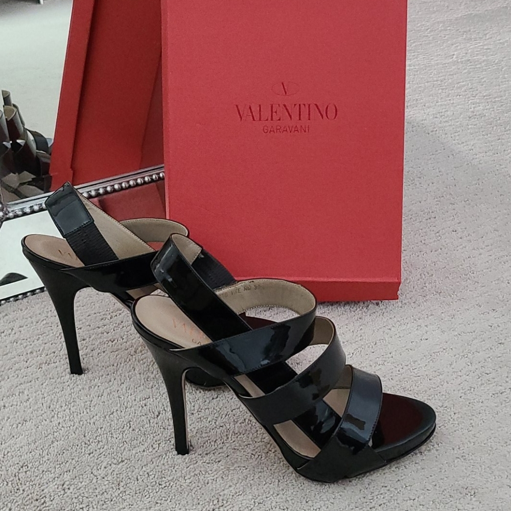 Valentino Patent Leather Strappy Heels